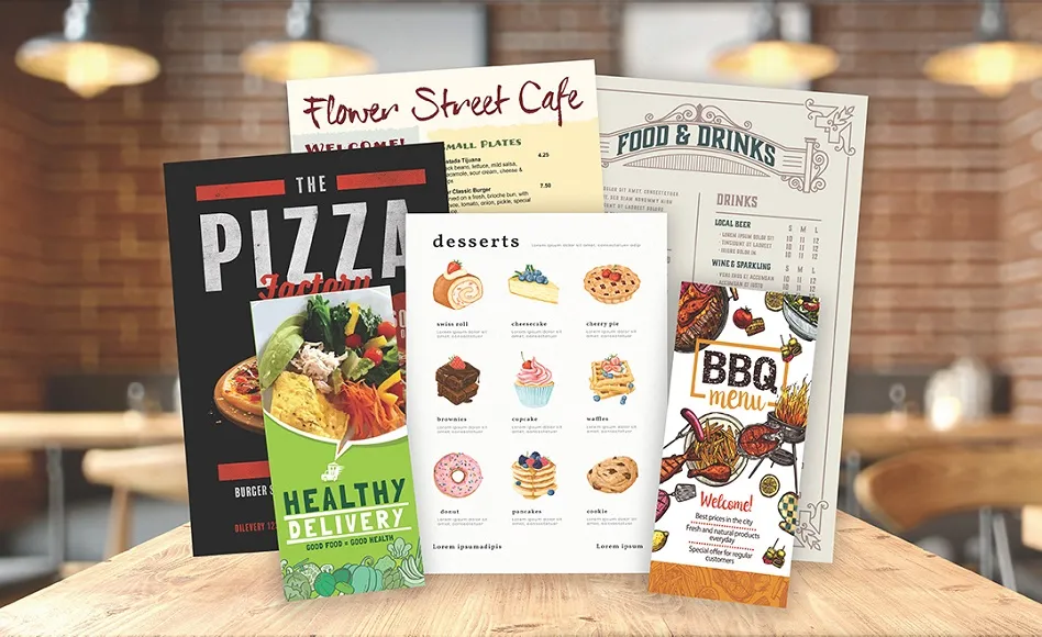 Menu printing Leicester